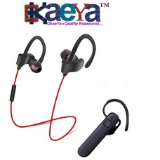 OkaeYa- Bluetooth Earphones with Headset for All Devices (Color may vary)